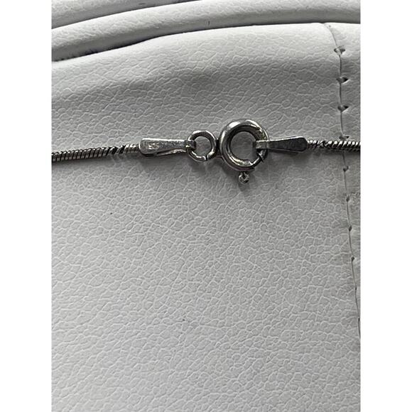 Sterling Silver Pink Gold Art Glass Helix Solitaire Amethyst Pendant Necklace - Picture 7 of 11